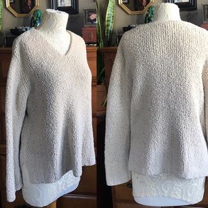 J. Jill Teddy Bear Cozy Pullover Cream Sweater